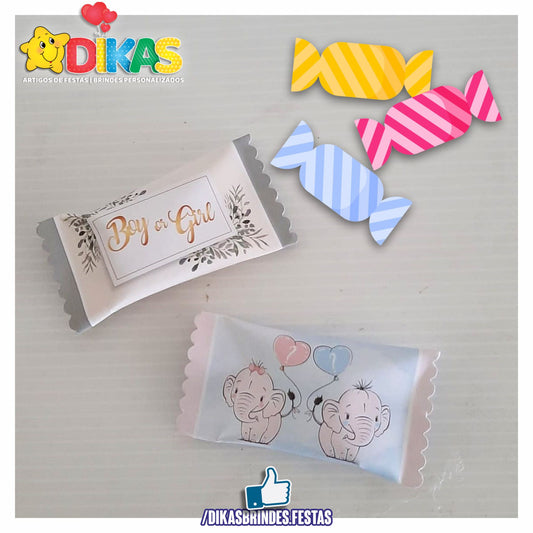 REBUÇADOS PERSONALIZADOS - CHÁ REVELAÇÃO