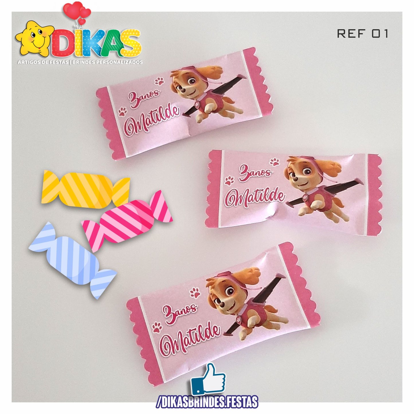 REBUÇADOS PERSONALIZADOS - SKYE