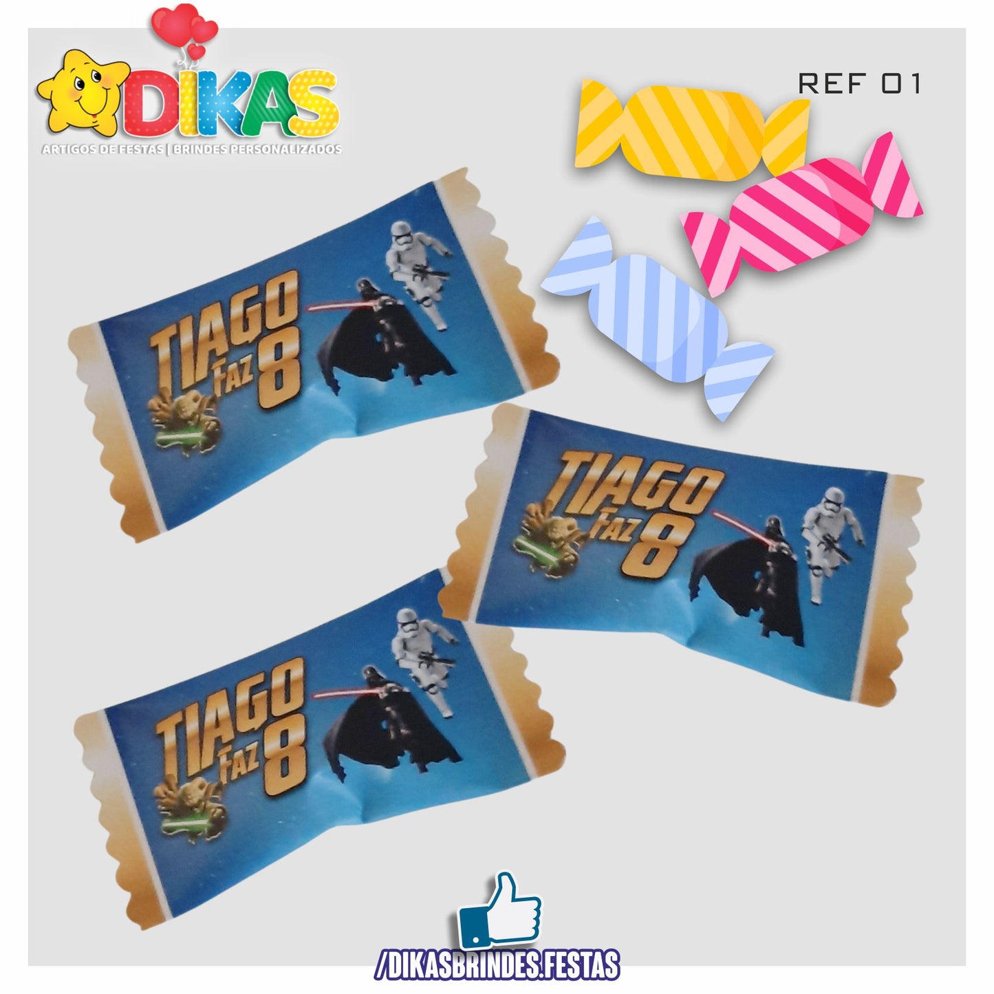 REBUÇADOS PERSONALIZADOS - STAR WARS