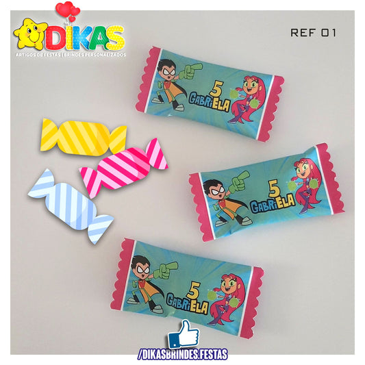 REBUÇADOS PERSONALIZADOS - TEEN TITANS GO