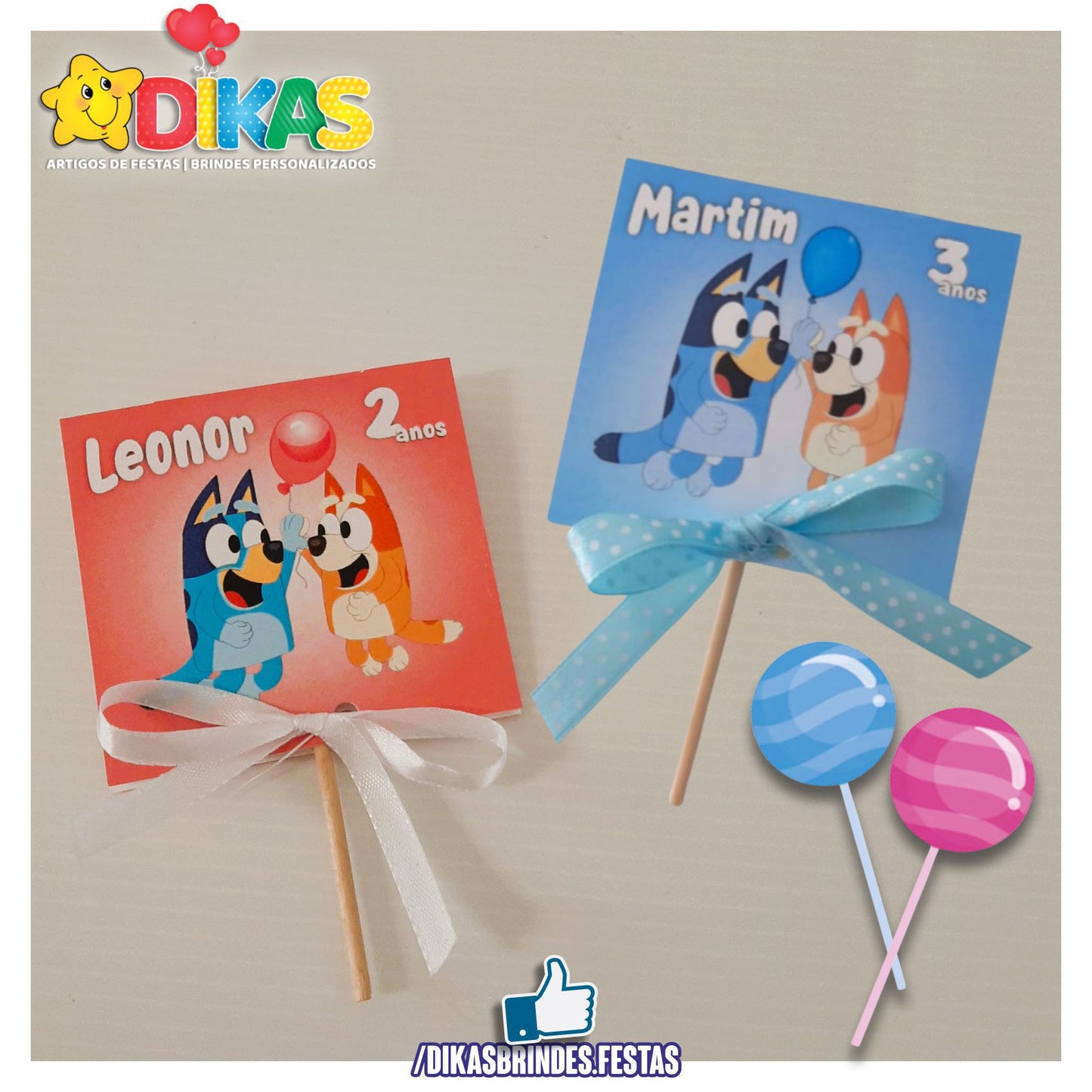 CHUPA PERSONALIZADO - BLUEY