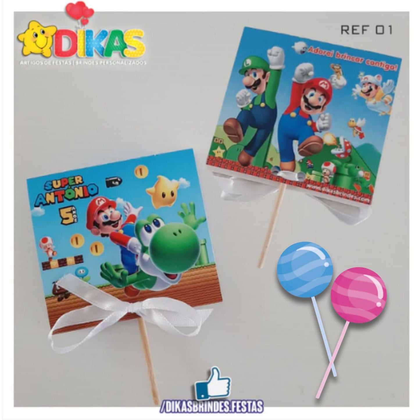 CHUPA PERSONALIZADO - MARIO BROS