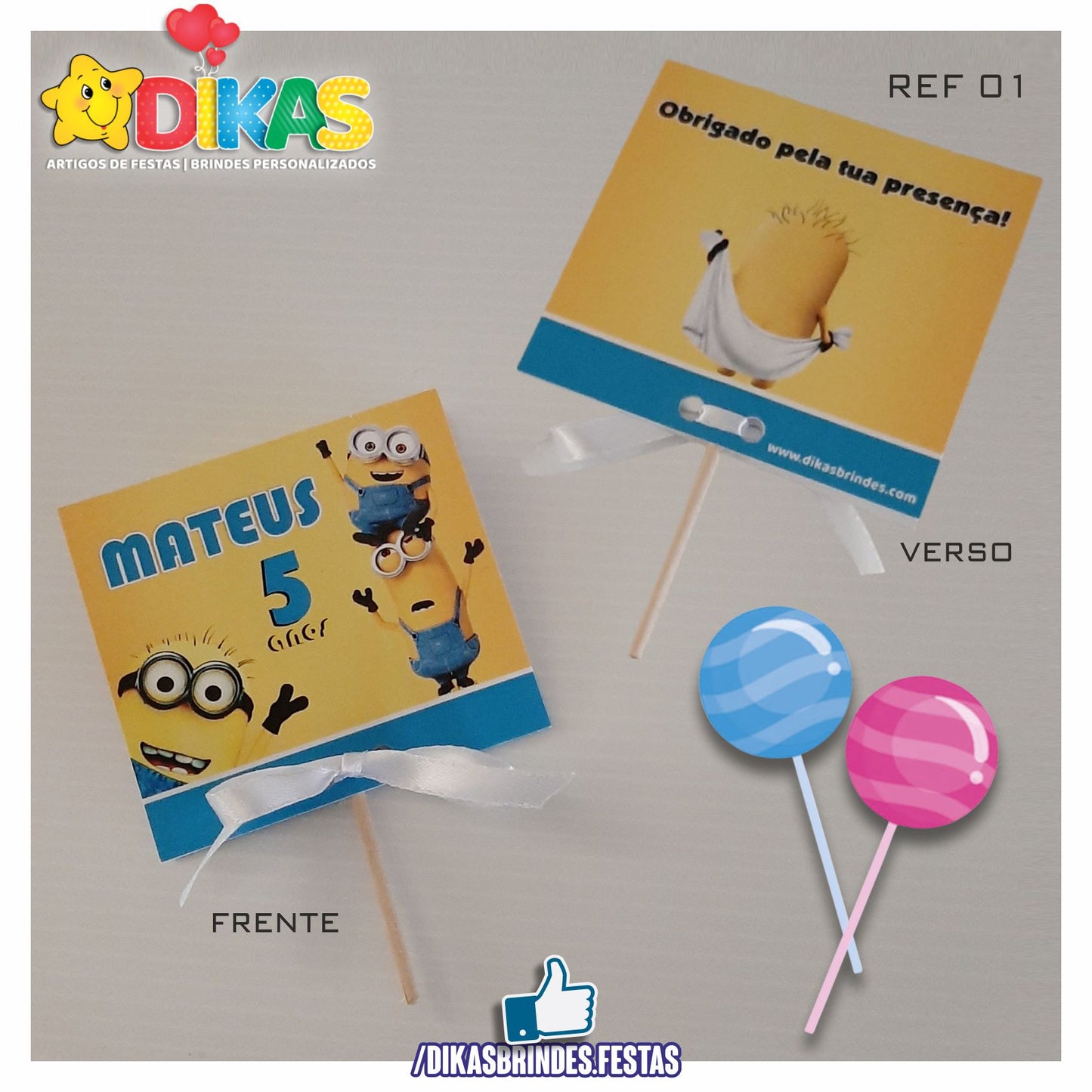 CHUPA PERSONALIZADO - MINIONS