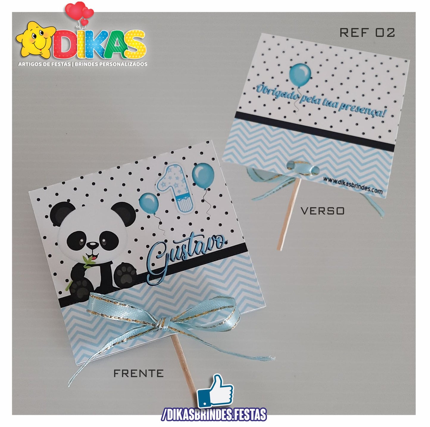 CHUPA PERSONALIZADO - PANDA BEBÉ