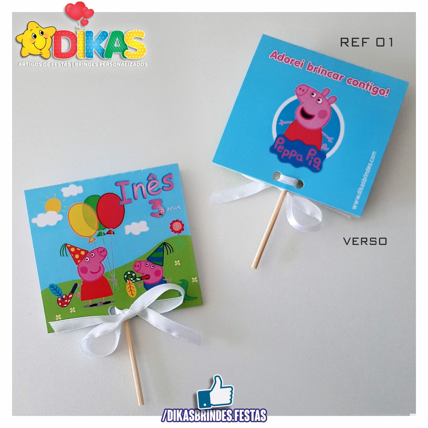 CHUPA PERSONALIZADO - PORQUINHA PEPPA