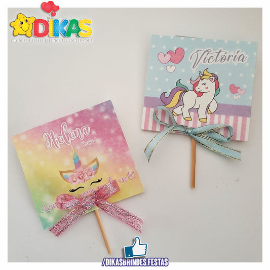 CHUPA PERSONALIZADO - UNICÓRNIO