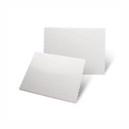 BASE BRANCA RETANGULAR PARA BOLO