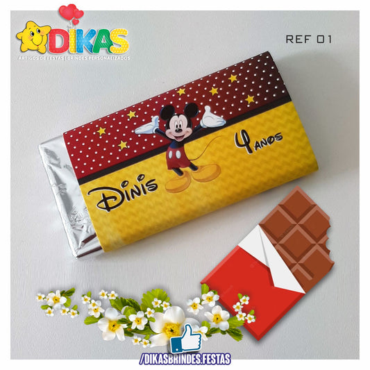 TABLET CHOCOLATE 20G PERSONALIZADO - MICKEY