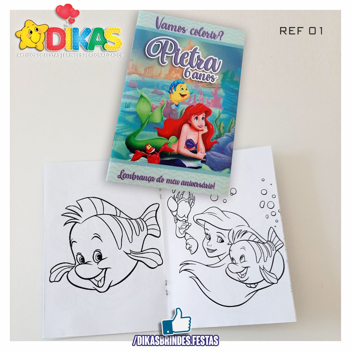 LIVRINHO PARA COLORIR - PEQUENA SEREIA