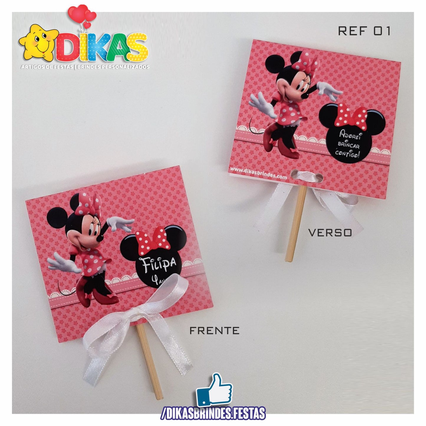 CHUPA PERSONALIZADO - MINNIE ROSA
