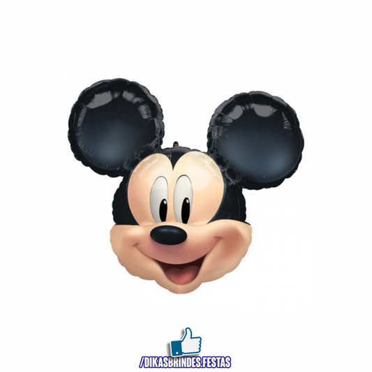 BALÃO FOIL CABEÇA MICKEY 63CM