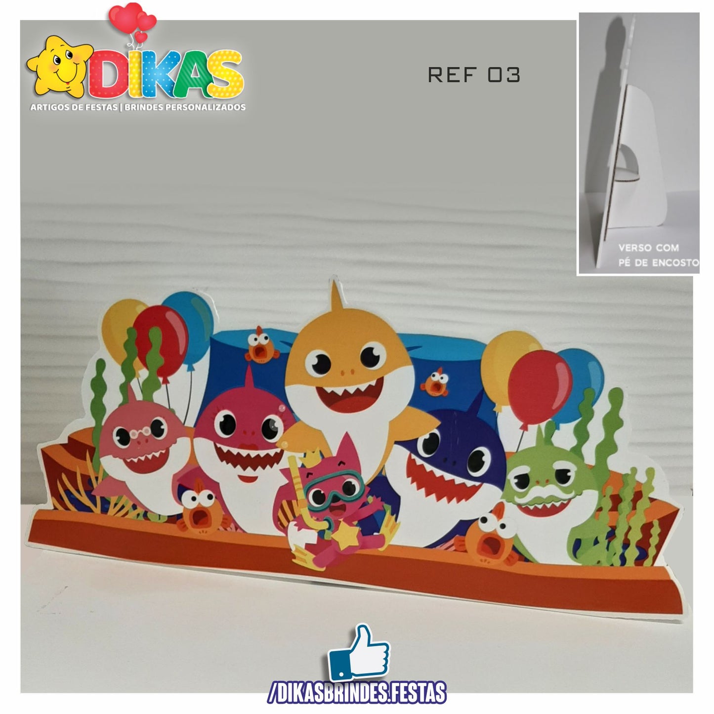 CENÁRIO PARA MESA - BABY SHARK