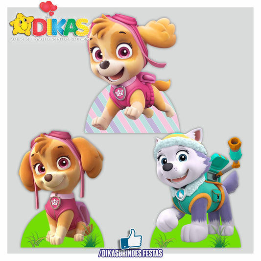 CENÁRIO PARA MESA - PATRULHA PATA SKYE