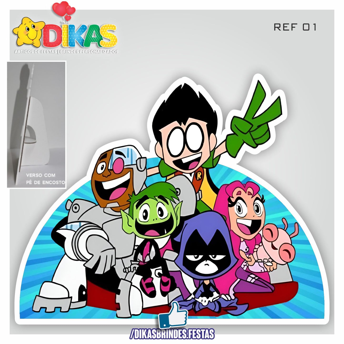 CENÁRIO PARA MESA - TEEN TITANS GO