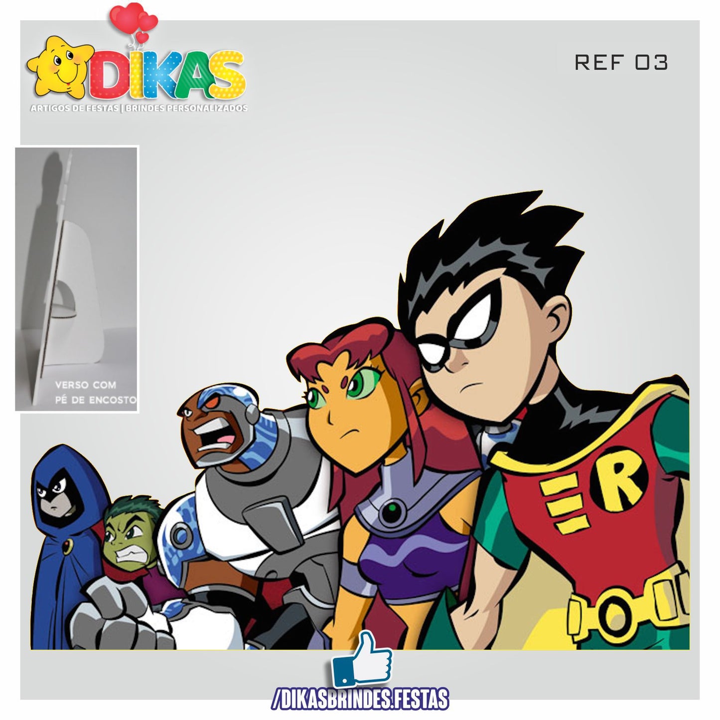 CENÁRIO PARA MESA - TEEN TITANS GO