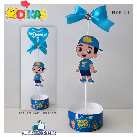 CENTRO DE MESA C/ SUPORTE P/ BALÃO - LUCCAS NETO