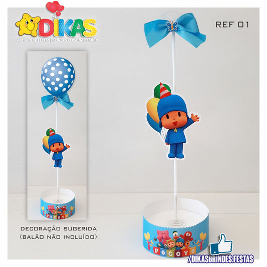 CENTRO DE MESA C/ SUPORTE P/ BALÃO - POCOYO