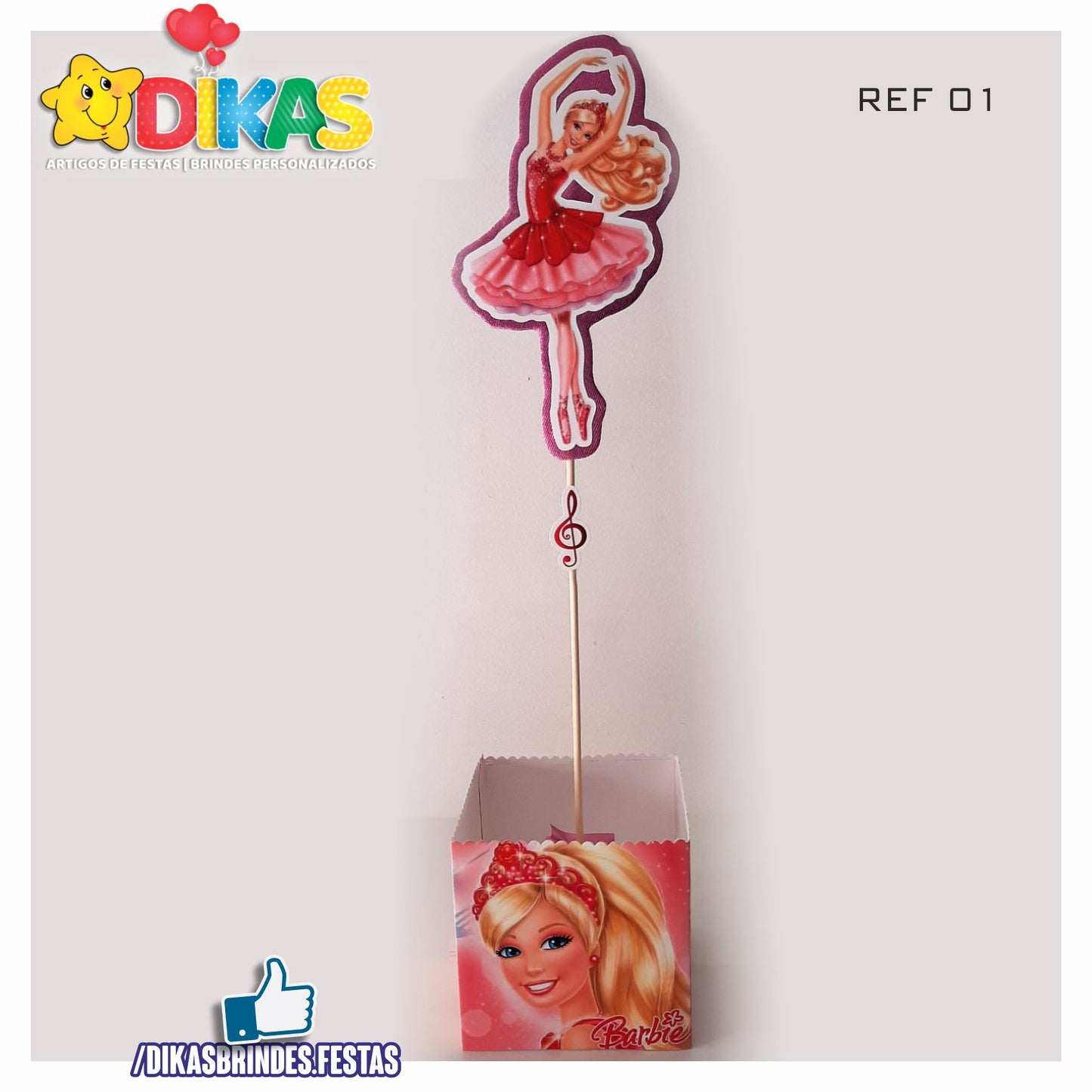 CENTRO DE MESA ARTESANAL - BARBIE