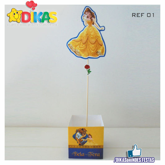 CENTRO DE MESA ARTESANAL - A BELA E A FERA