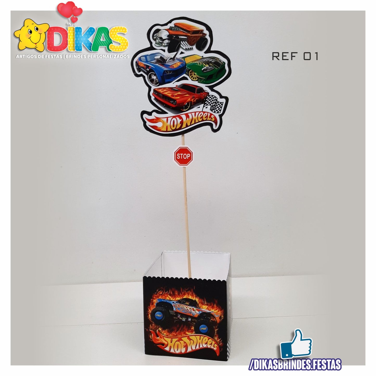 CENTRO DE MESA ARTESANAL - HOTWHEELS