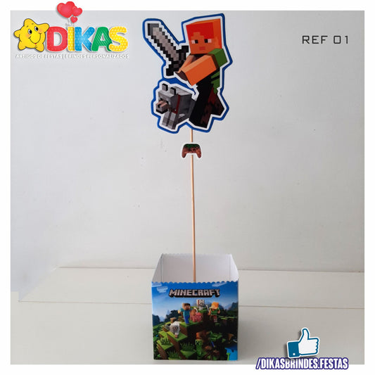 CENTRO DE MESA ARTESANAL - MINECRAFT