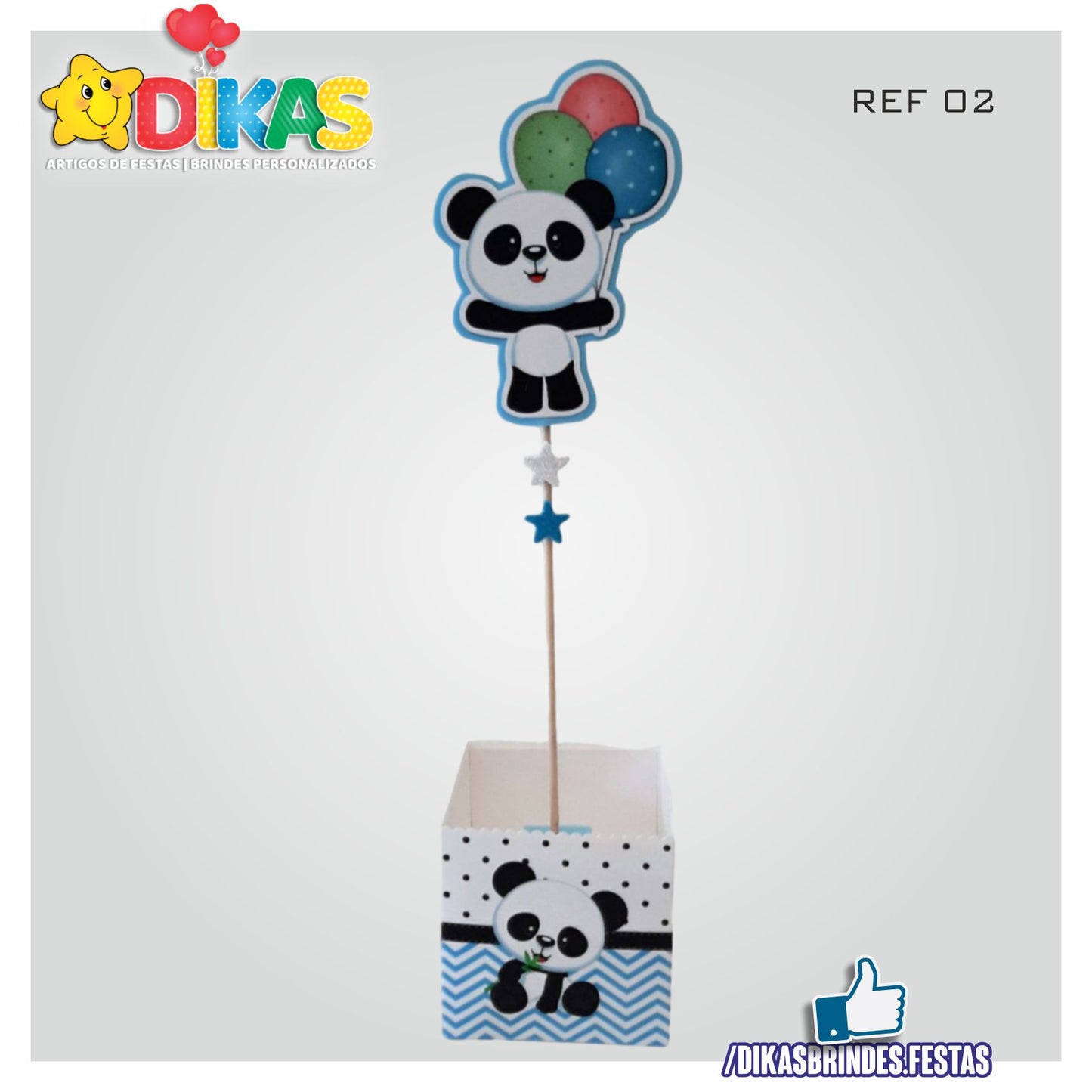 CENTRO DE MESA ARTESANAL - PANDA BEBÉ