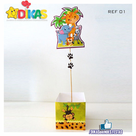 CENTRO DE MESA ARTESANAL - ANIMAIS DA SELVA