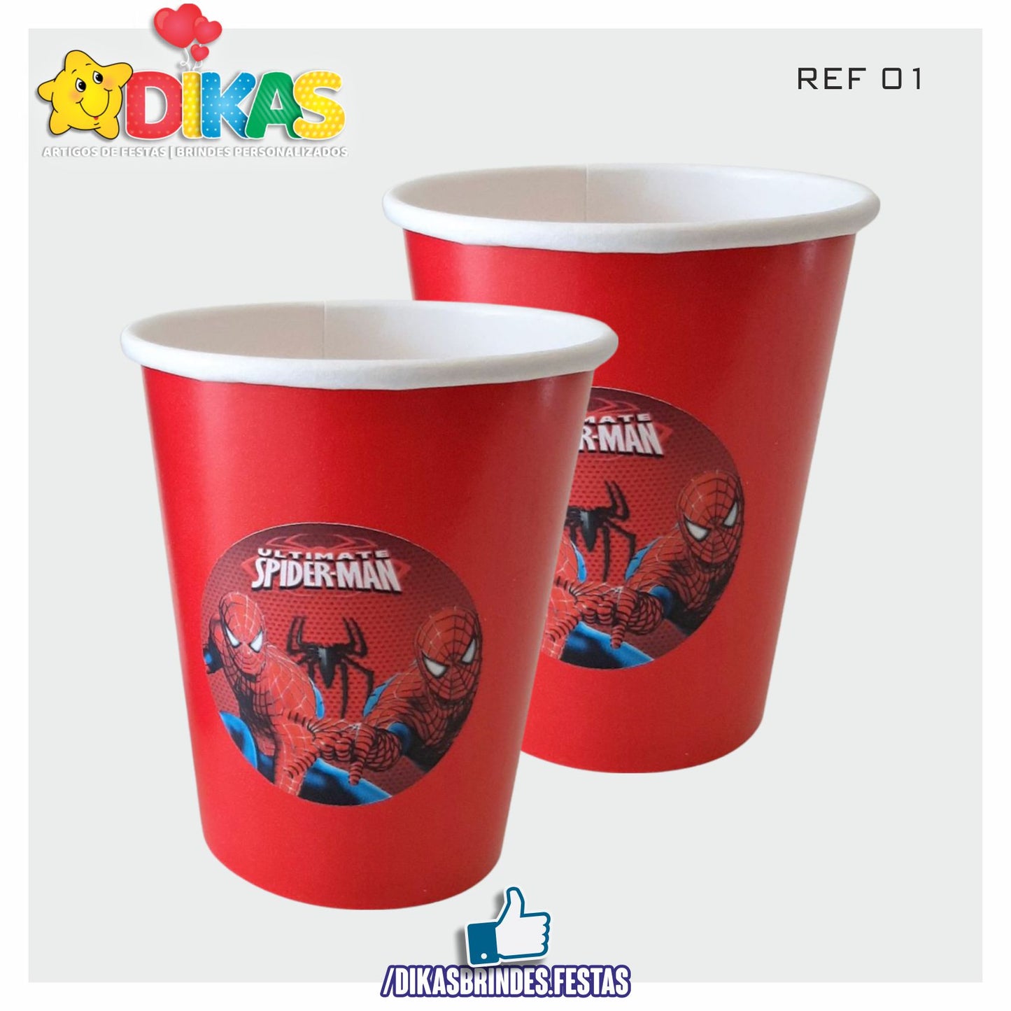 COPO EM PAPEL 20cl - HOMEM ARANHA