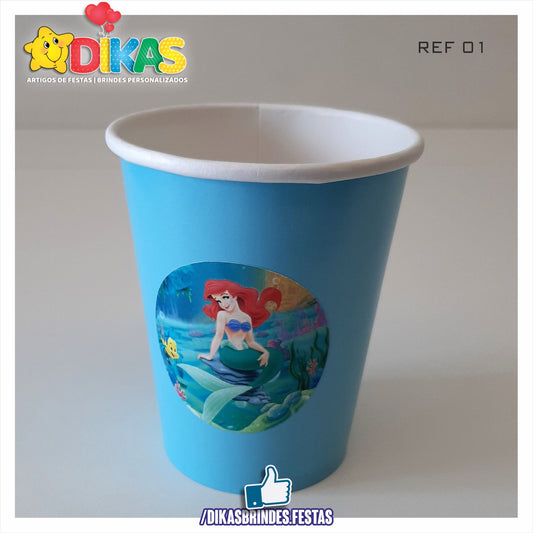 COPO EM PAPEL 20cl - PEQUENA SEREIA