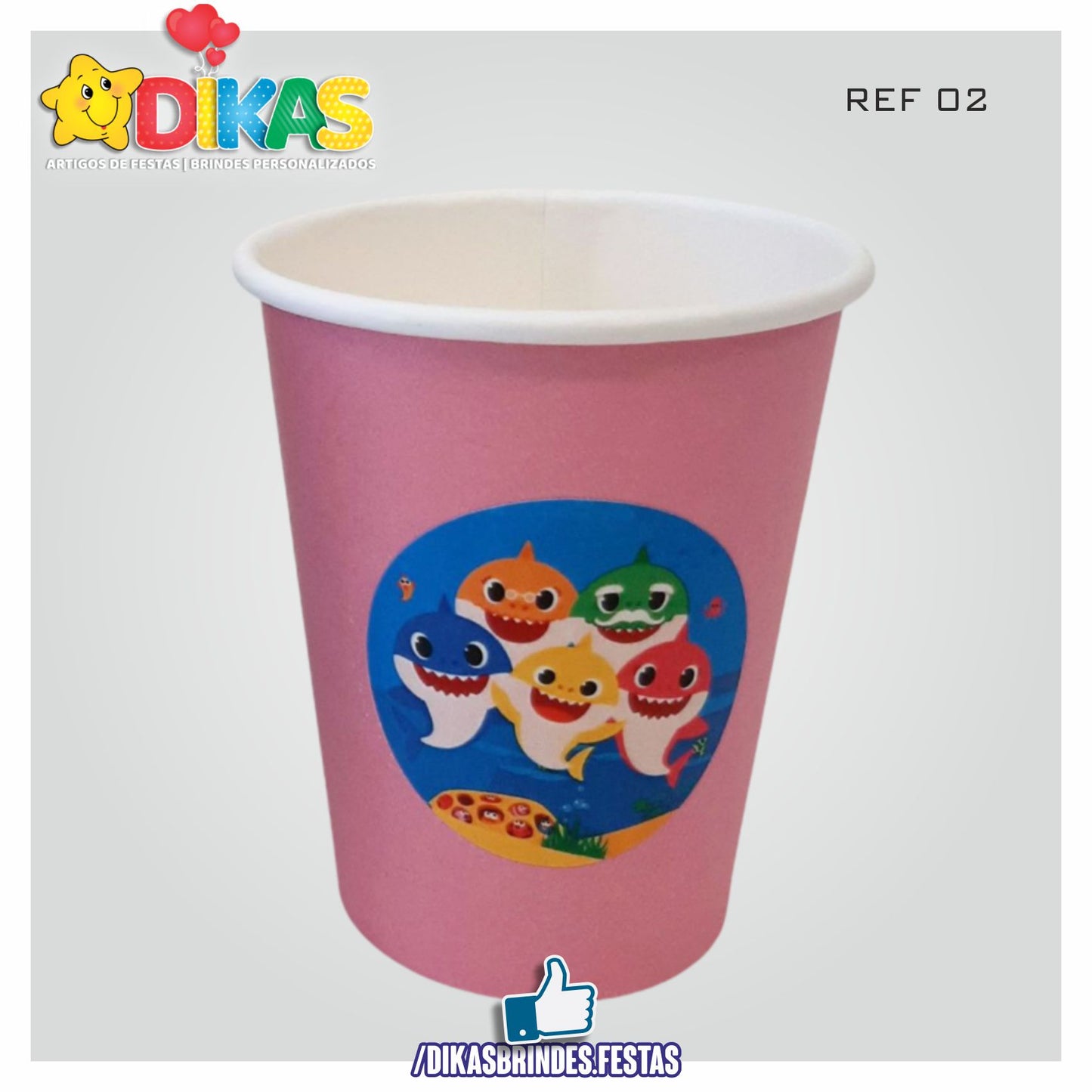 COPO EM PAPEL 20cl - BABY SHARK