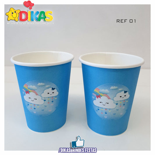 COPO EM PAPEL 20cl - CHUVA DE AMOR