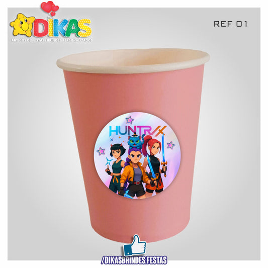 COPO EM PAPEL 20cl - GUERREIRAS DO K-POP