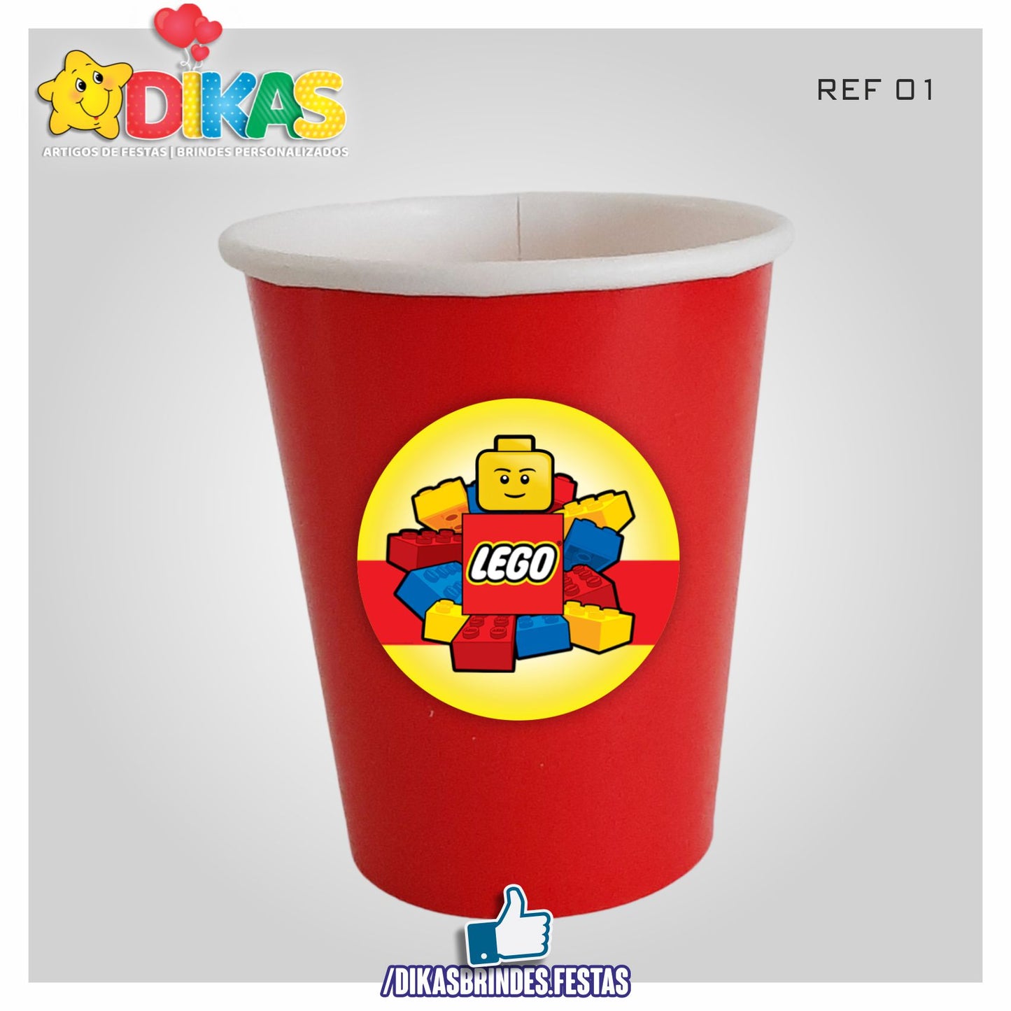 COPO EM PAPEL 20cl - LEGO
