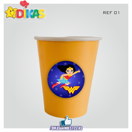COPO EM PAPEL 20cl - MULHER MARAVILHA