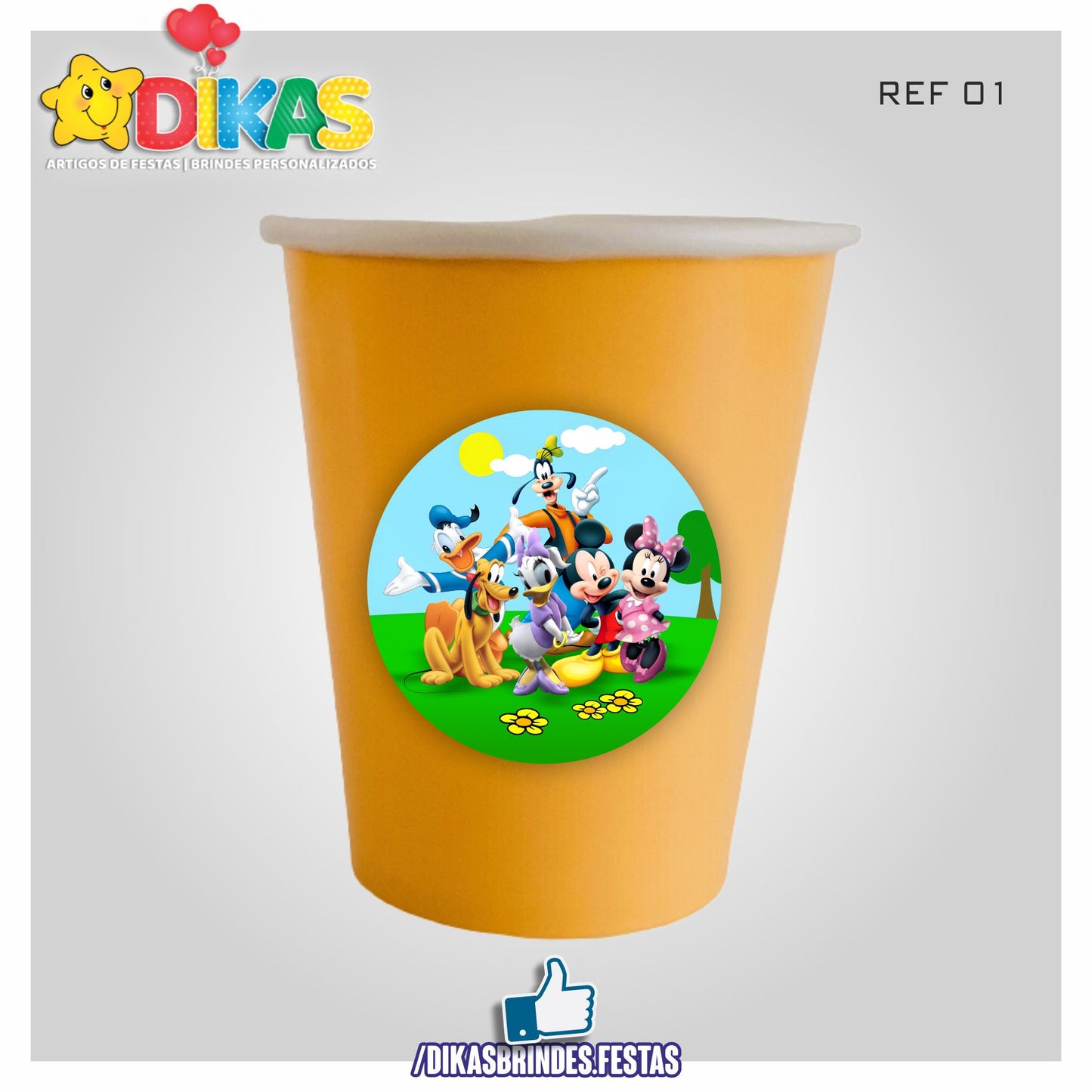 COPO EM PAPEL 20cl - MICKEY E OS AMIGOS