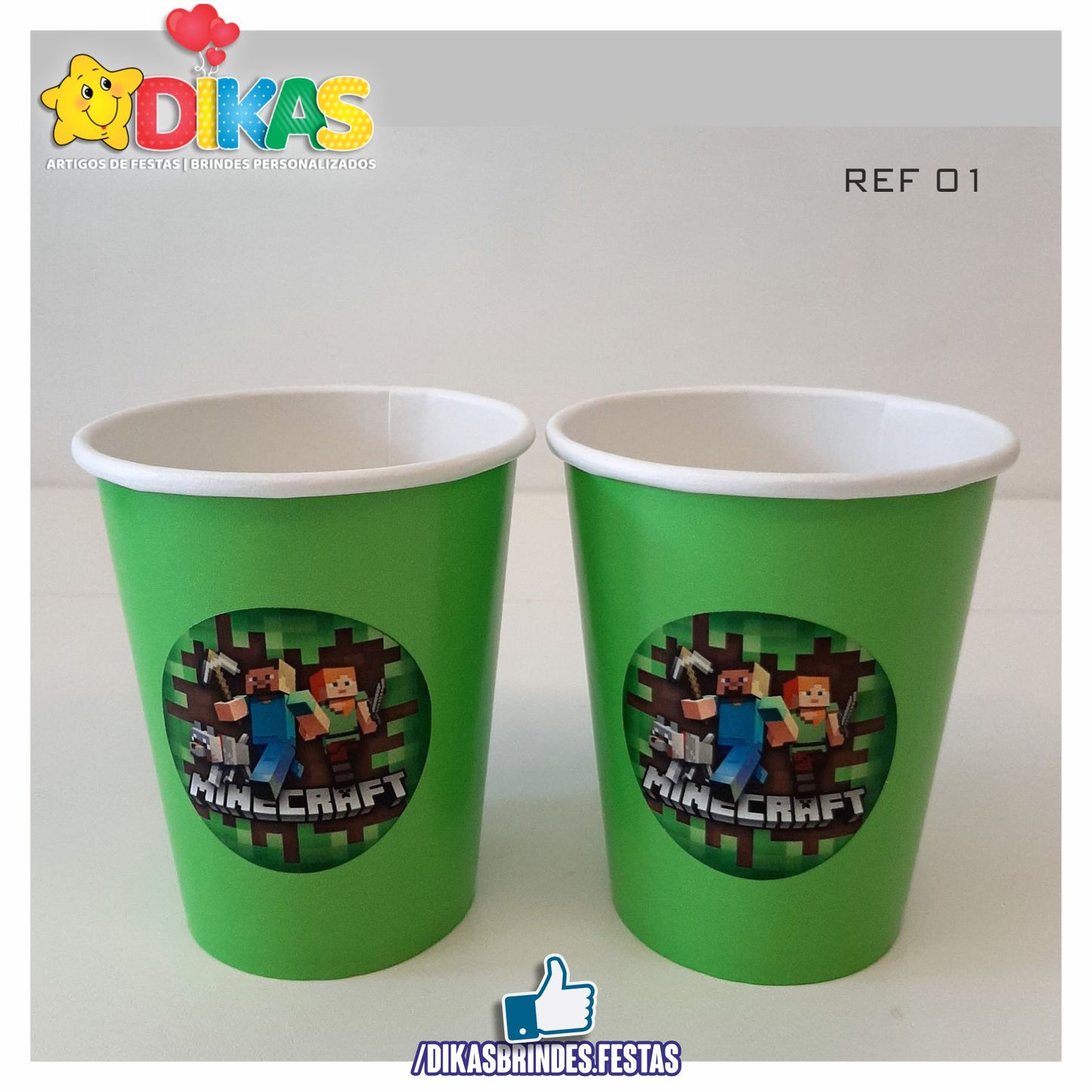 COPO EM PAPEL 20cl - MINECRAFT