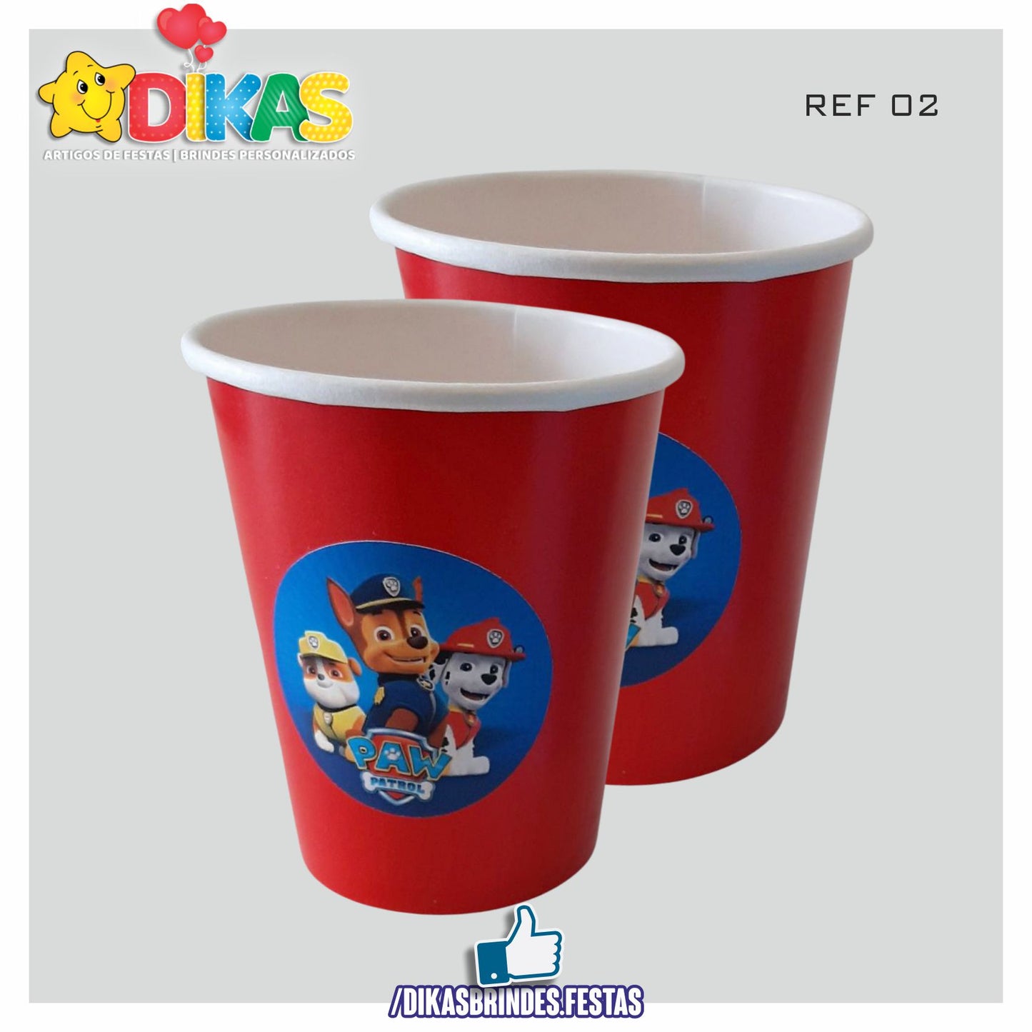 COPO EM PAPEL 20cl - PATRULHA PATA