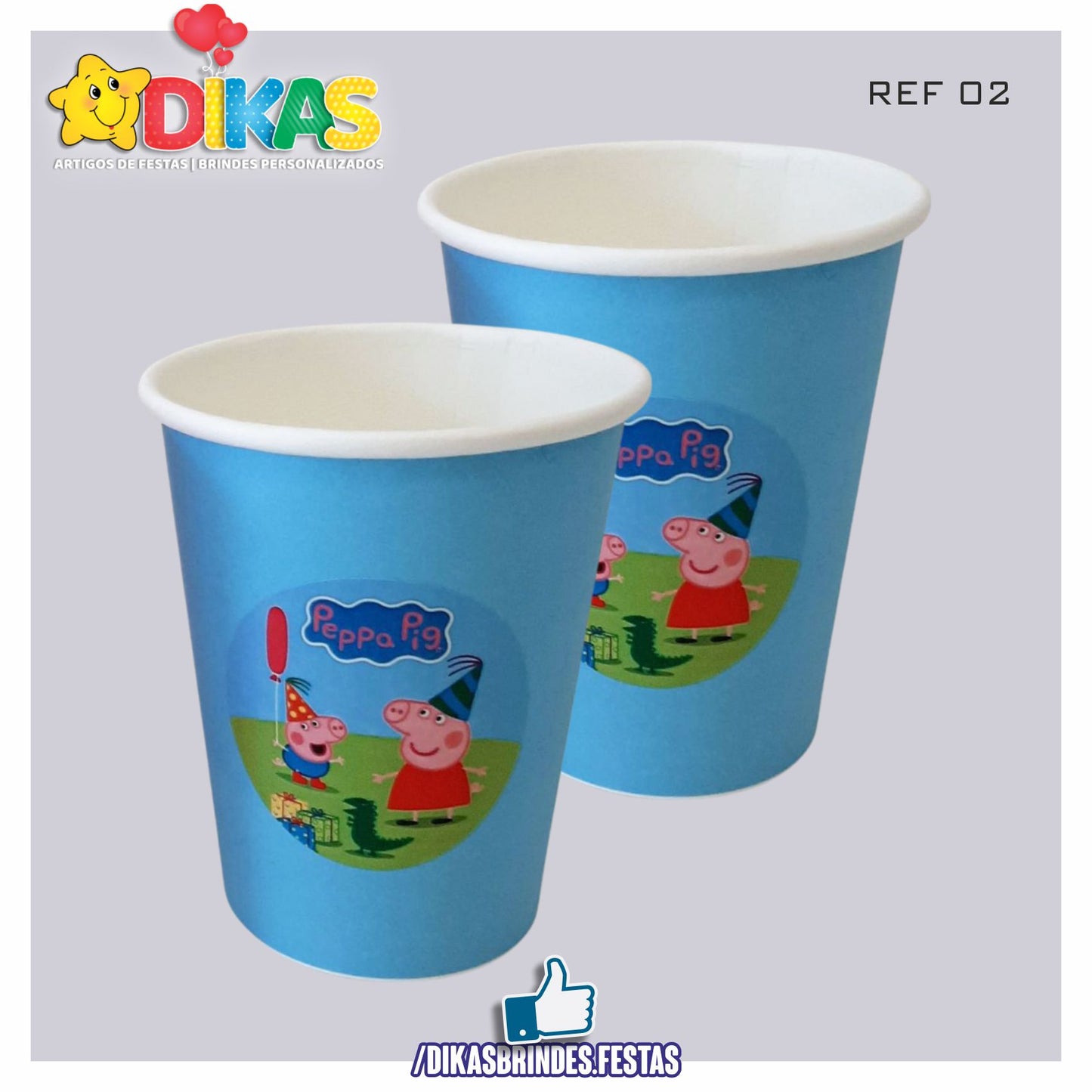 COPO EM PAPEL 20cl - PORQUINHA PEPPA