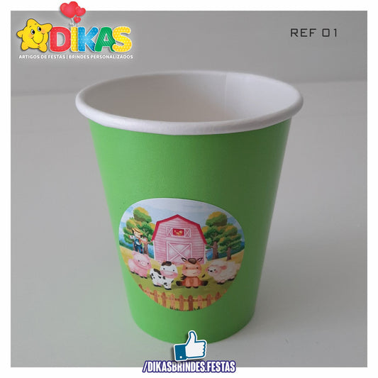 COPO EM PAPEL 20cl - ANIMAIS DA QUINTA