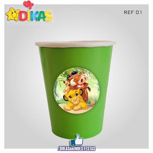 COPO EM PAPEL 20cl - REI LEÃO