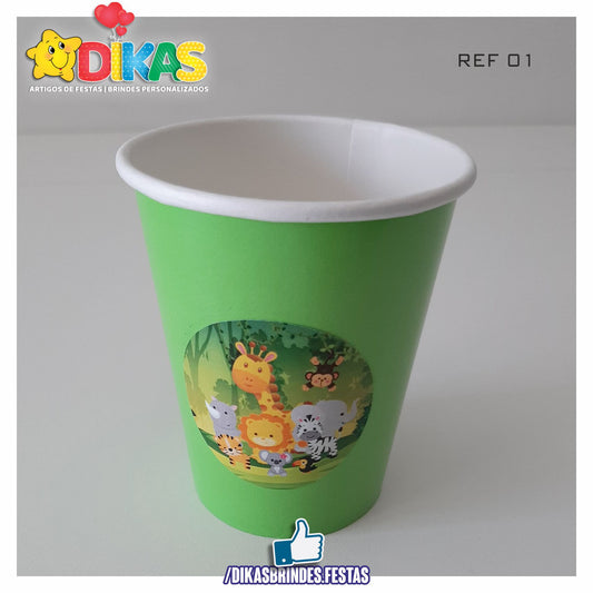 COPO EM PAPEL 20cl - ANIMAIS DA SELVA
