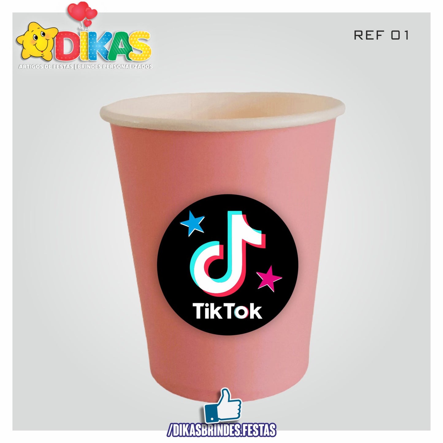 COPO EM PAPEL 20cl - TIK TOK