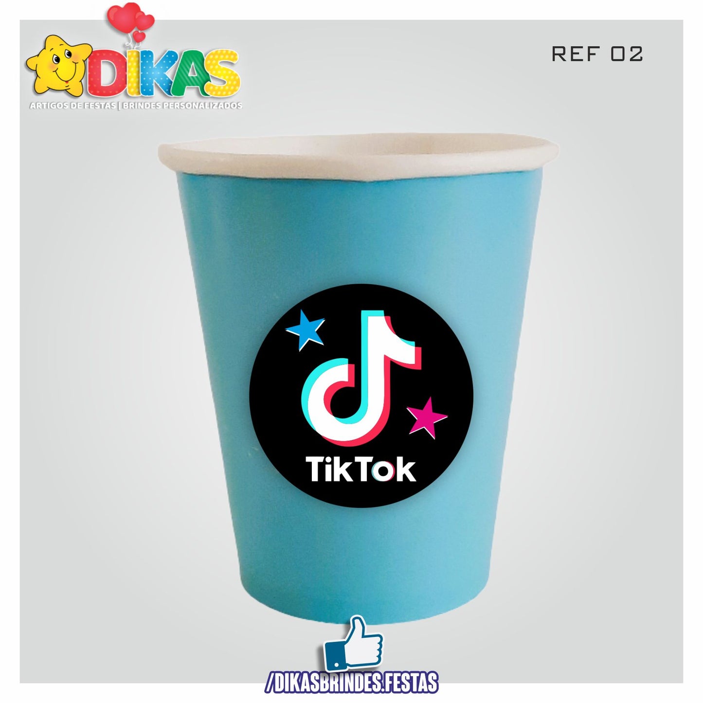 COPO EM PAPEL 20cl - TIK TOK