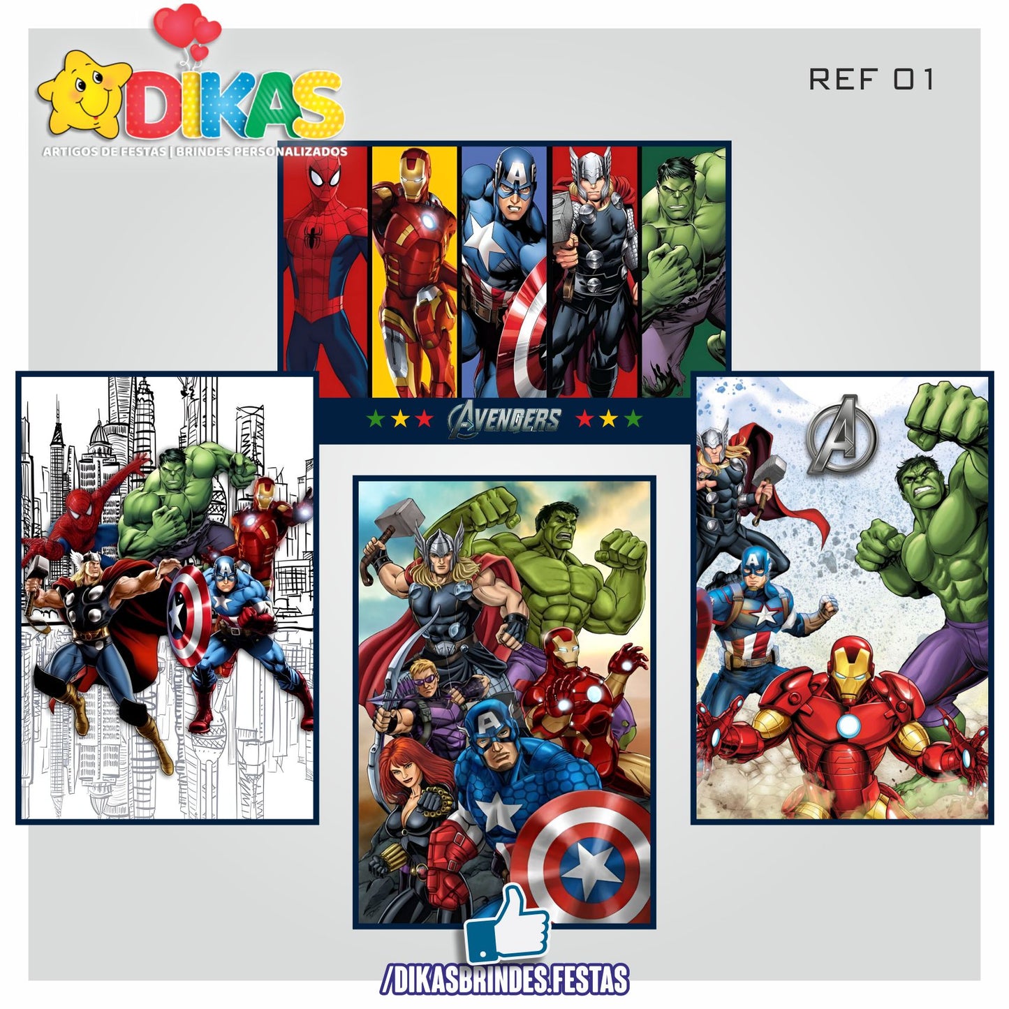 CARTAZES P/ DECORAÇÃO DE PAREDE - AVENGERS