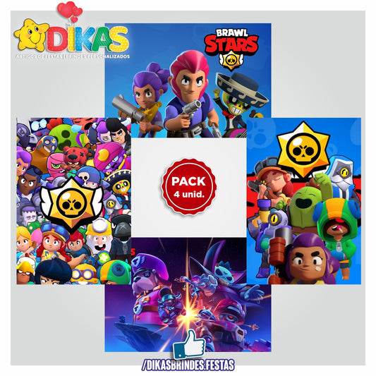 CARTAZES P/ DECORAÇÃO DE PAREDE - BRAWL STARS