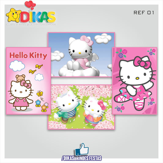 CARTAZES P/ DECORAÇÃO DE PAREDE - HELLO KITTY