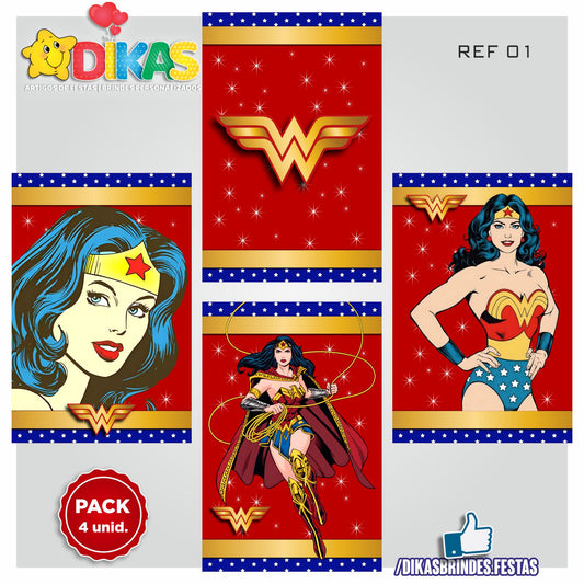 CARTAZES P/ DECORAÇÃO DE PAREDE - MULHER MARAVILHA