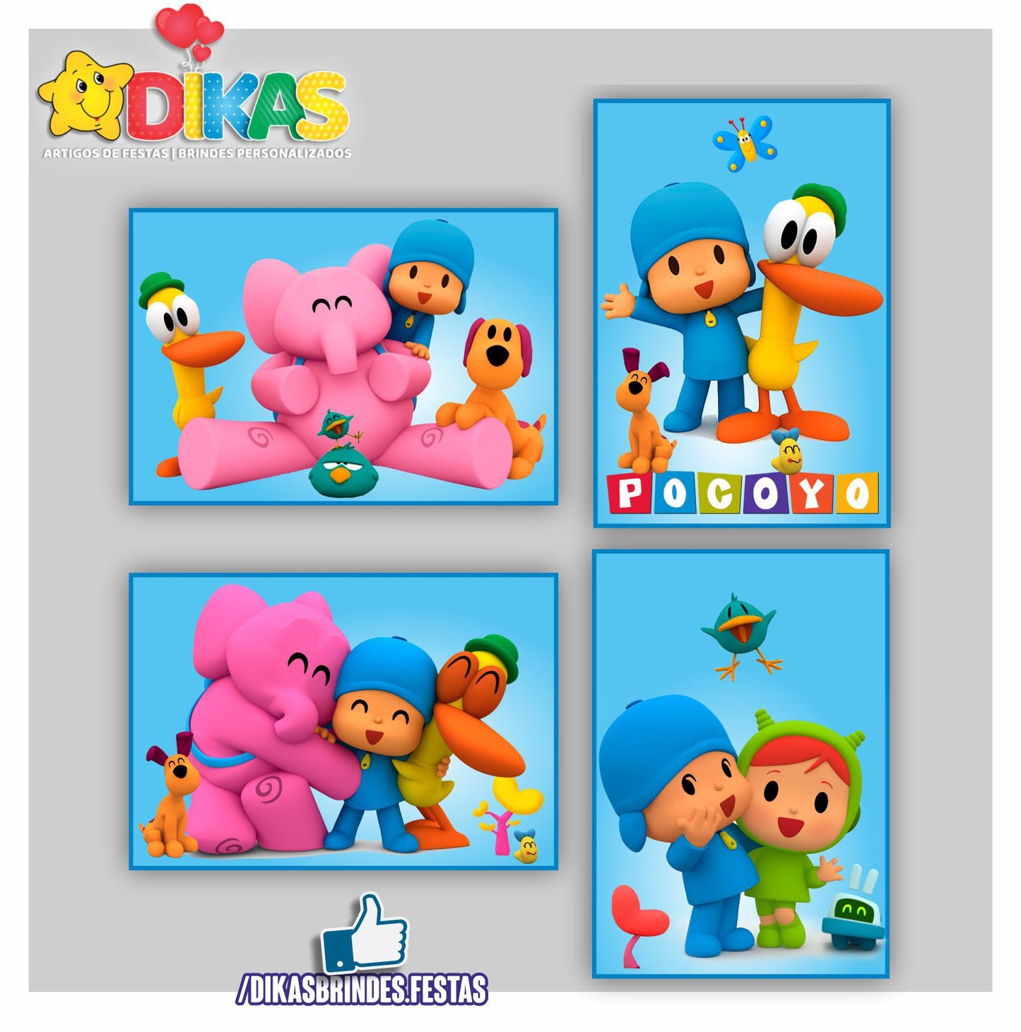 CARTAZES P/ DECORAÇÃO DE PAREDE - POCOYO