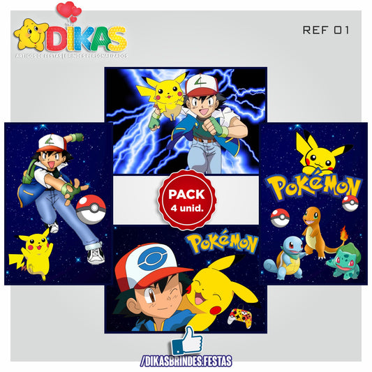 CARTAZES P/ DECORAÇÃO DE PAREDE - POKÉMON