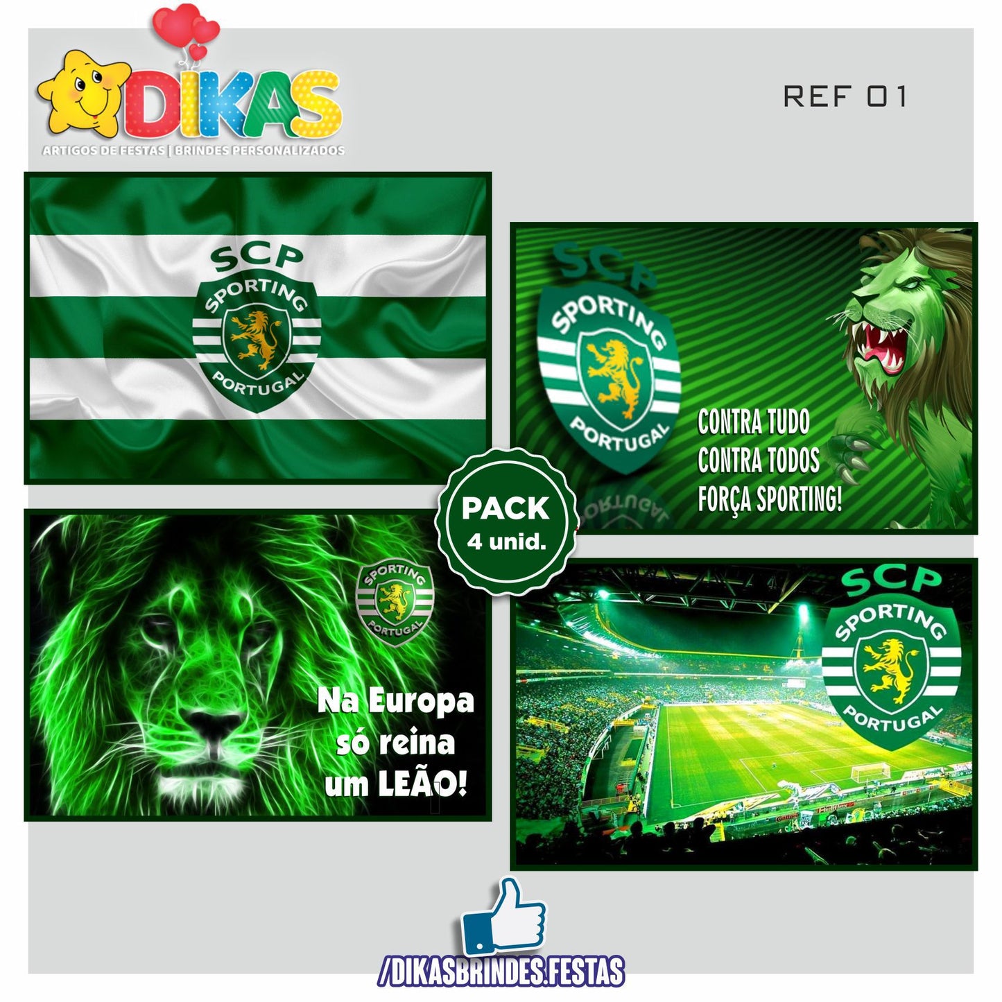 CARTAZES P/ DECORAÇÃO DE PAREDE - FUTEBOL SPORTING